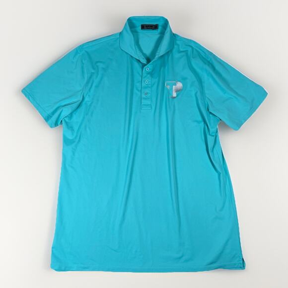 G/Fore Polo Shirt Men's Size 2XL XXL Golf Preppy Turquoise Blue Performance - Picture 1 of 8